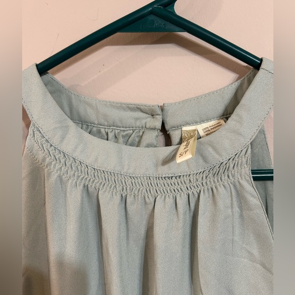 Japna Women’s Small Sage Green Tiered Halter Neck Modern Boho Mini Dress - Picture 11 of 11